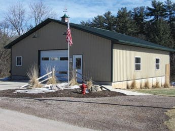 View of the lumber used on the exterior of the house